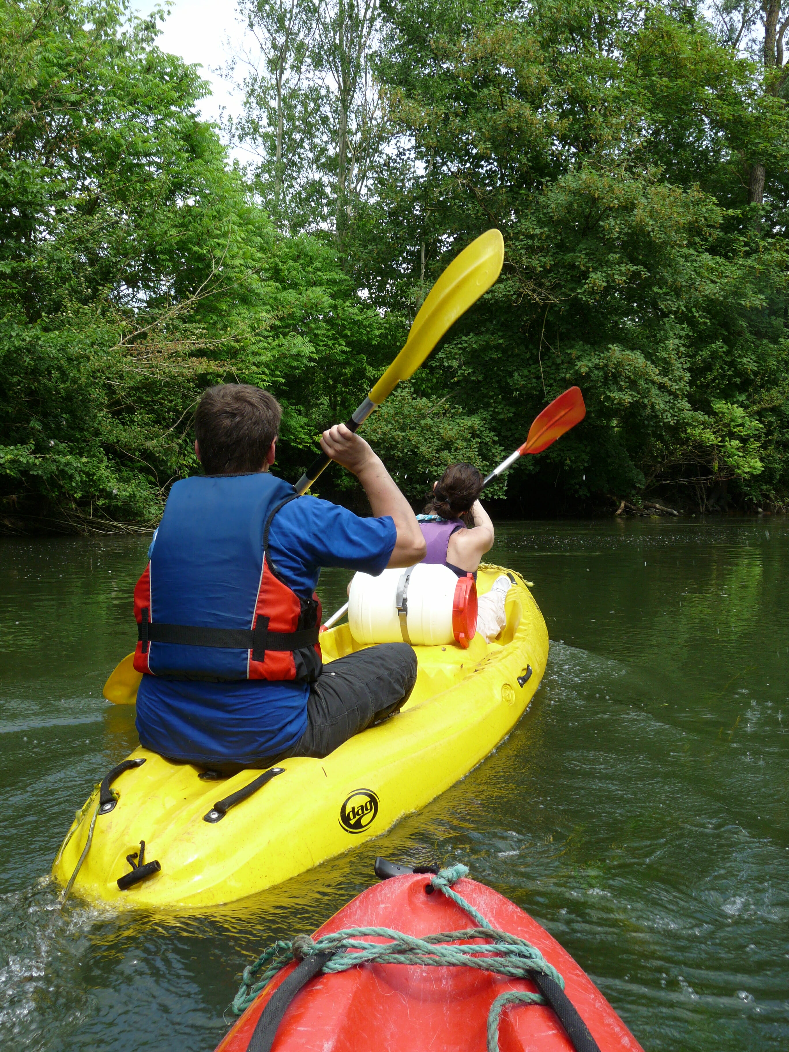 Arrivée en canoës à Moret sur Loing