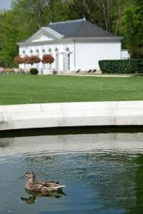 Jardin et bassin du parc Caillebotte