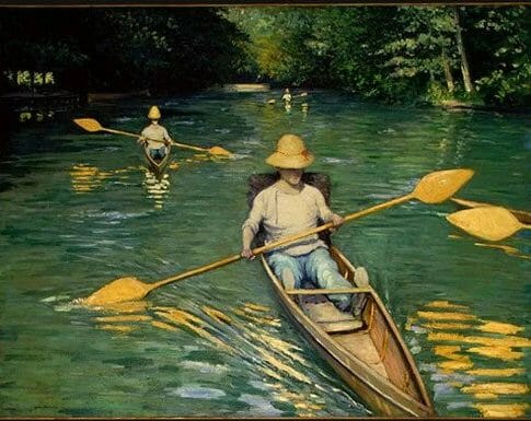 Gustave Caillebotte, peintre mécène Gustave Caillebotte est né en 1848 à Paris, et mort à Gennevilliers en 1894. Élève de l’Ecole des Beaux-Arts de Paris, il y rencontre Degas, Monet et Renoir.